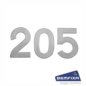 Número residencial 8 145mm em inox - bemfixa