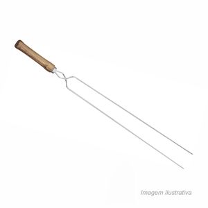 Espeto para churrasco duplo 65cm - mor