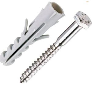 Bucha de nylon com parafuso cabeça sextavada de 8mm com 02 unidades - bemfixa