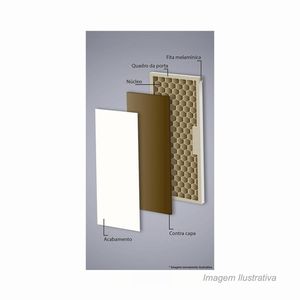 Porta de madeira laqueado colmeia 80x210cm branco pormade / ref. fp01b80