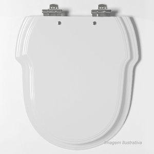 Assento sanitário hamptom em mdf laqueado branco - tomdo