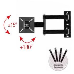 Suporte para tv articulado 10 a 56" bra4.0 preto - brasforma