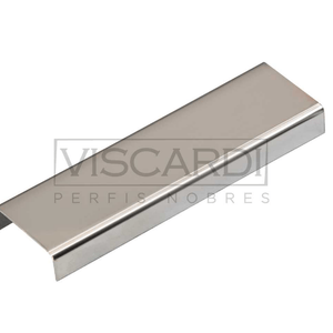 Perfil em aço inox docor brilho 10xx10mm com 3mts cromado - viscardi