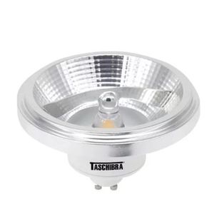 Lampada led gu10 12w ar111 taschibra amarelo 2700k