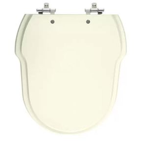 Assento sanitário hamptom em mdf laqueado biscuit - tomdo