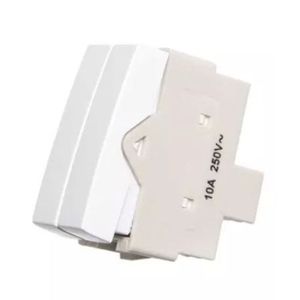 Módulo interruptor duplo simples sleek branco margirius