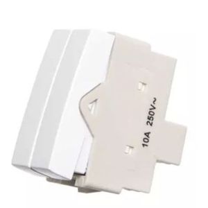 Módulo interruptor duplo paralelo sleek branco margirius