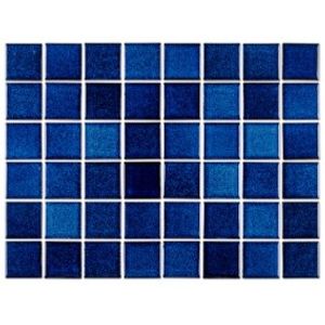 Pastilha de porcelana der617 5x5cm com placa de 30x40cm azul bonete - ngk