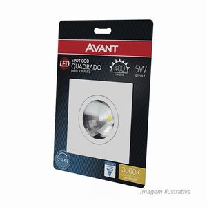 Spot de embutir quadrado supimpa 5w amarelo 3000k - avant