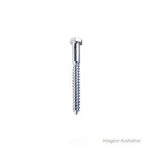 Parafuso rosca soberba cabeça sextavada 1/4x50mm com 04 unidades - bemfixa