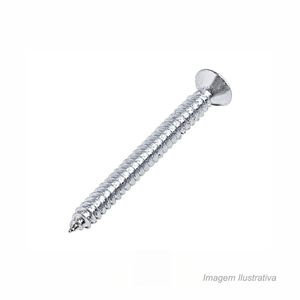 Parafuso para madeira cabeça chata de fenda simples 3,2x20mm com 100 unidades - bemfixa