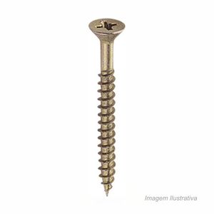 Parafuso para aglomerado e mdf chabeça chata phillips 4x20mm com 20 unidades - bemfixa