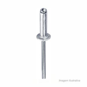 Rebite de alumínio 4x12mm com 15 unidades - bemfixa