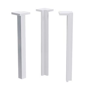 Terminal canto interno 7cm 4 unidades branco - santa luzia
