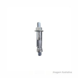 Chumbador metálico com prisioneiro 3/8x80mm com 02 unidades - bemfixa