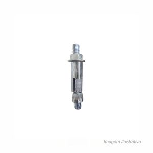 Chumbador metálico com prisioneiro 1/4x65mm com 02 unidades - bemfixa