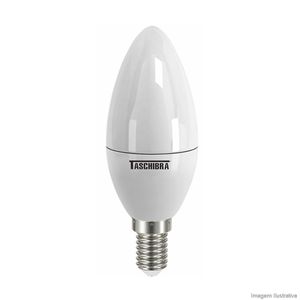 Lâmpada de led vela e14 3w 2700k transparente - taschibra