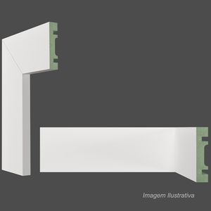 Rodapé guarnição 70x15cm com 2,4mts branco r:701 - moldufama