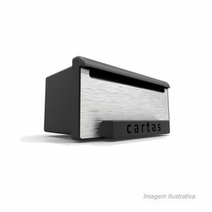 Porta carta inbox luxo escovado - goma
