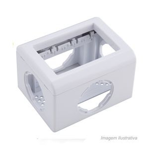 Caixa de sobrepor x para eletrodutos e canaleta com 3 módulos - tramontina