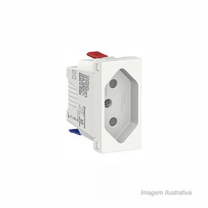 Módulo tomada 2p+t 10a automático orion branco - schneider electric