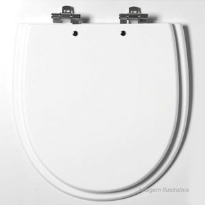 Assento sanitáro eros em mdf laqueado branco - tomdo
