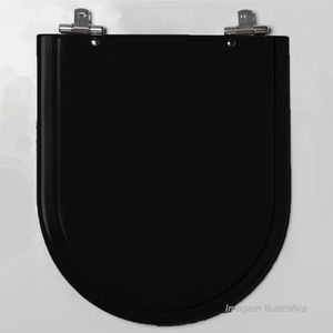 Assento sanitário calypso em mdf laqueado preto - tomdo