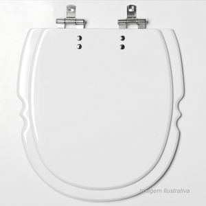 Assento sanitário massima em mdf laqueado branco - tomdo