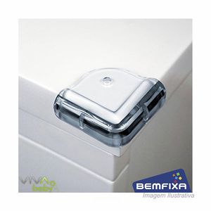 Protetor baixo para quina em pvc 4x2cm com 04 unidades - bemfixa