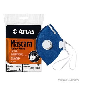 Máscara de proteção com válvula pinceis atlas /ref:at2400.
