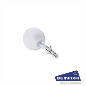 Batedor para porta modelo bola cinza - bemfixa