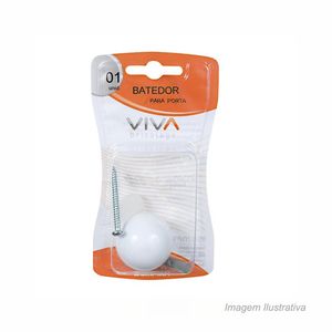 Batedor para porta modelo bola branco - bemfixa