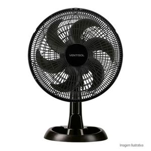 Ventilador de mesa turbo eco 220v de 30cm preto ventisol /ref.7250