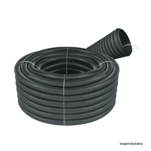Mangueira corrugada dn110 4 drenagem rolo 10m metasul /ref:9.