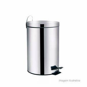 Lixeira agáta com pedal inox 20 litros - mor
