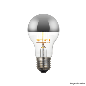 Lampada filamento led a19 defletora 6w bivolt prata gmh /ref:la19d-6w.
