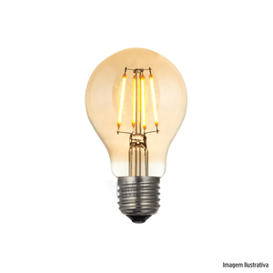 Lampada filamento led a19 squirrel cage 4w bivolt gmh /ref:la19-sc-4w.