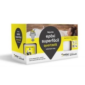 Rejunte epóxi superfácil 1kg cinza platina - quartzolit.