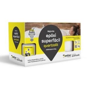 Rejunte epóxi superfácil 1kg cinza outono - quartzolit