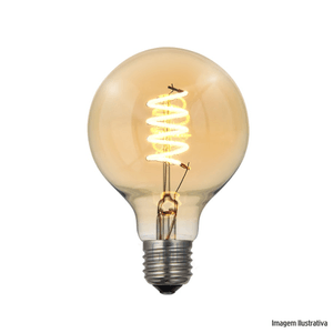 Lampada filamento led g80 spiral 4w bivolt gmh /ref:lg80-s-4w.