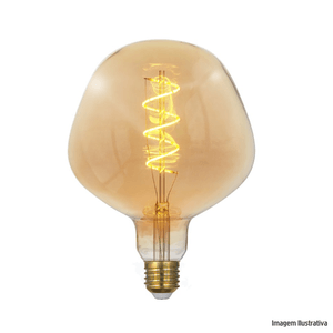 Lampada filamento led p130 spiral 4w bivolt gmh /ref:lp130-s-4w.