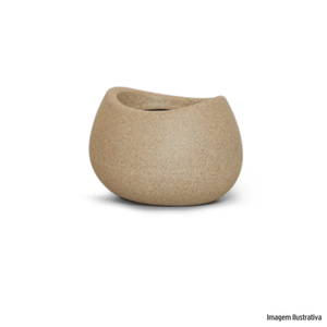 Vaso texturizado oval 19cm areia nutriplan /ref.7302319.19