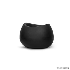 Vaso texturizado oval 19cm preto /ref.7302319.07