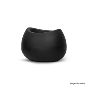 Vaso texturizado oval 12cm preto nutriplan /ref.7302312.07