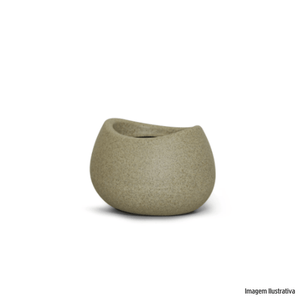 Vaso texturizado oval 12cm areia /ref.7302312.19