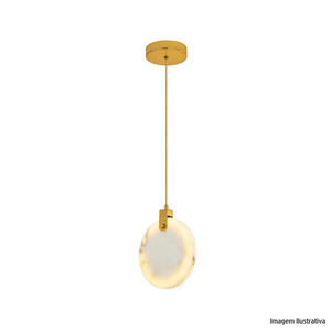 Pendente superlua 9w gold gmh /ref.p-superlua-gold
