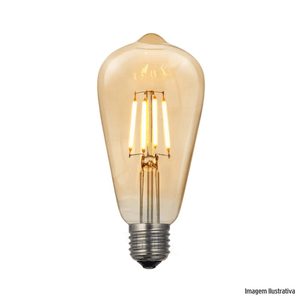 Lampada filamento led st64 squirrel cage 4w bivolt gmh /ref:lst64-sc-4w.
