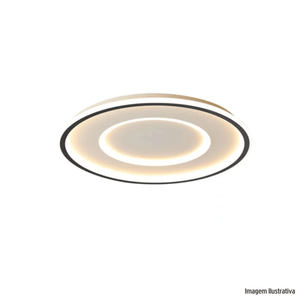 Plafon alpha 75w 50cm preto gmh /ref.pl-alpha-preto