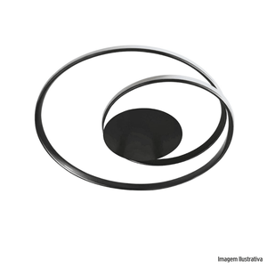 Plafon ares 48w preto gmh /ref.pl-ares-80-preto