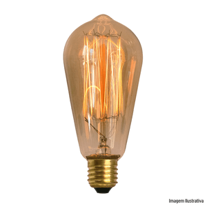Lampada resistencia carbono st58 squirrel cage 40w 110v gmh /ref:st58-sc-40w-110v.
